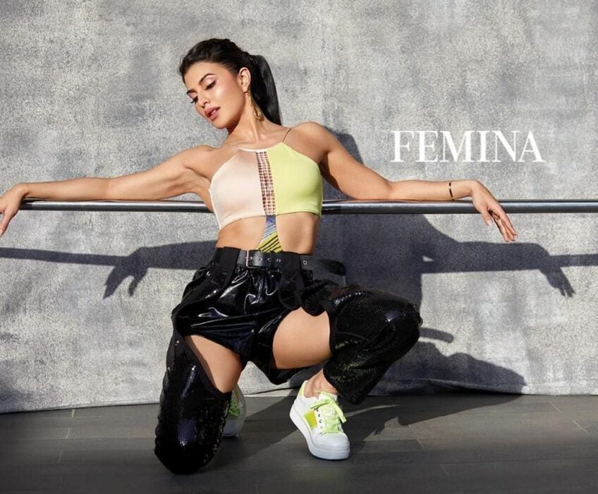 Jacqueline Fernandez Always Slaying It With Her Looks 7 sleeveless crop top paired with torn black leathery pants and white shoes