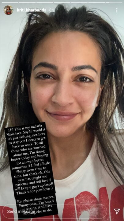Kriti Kharbanda Down With Malaria 1 kriti kharbanda down with malaria