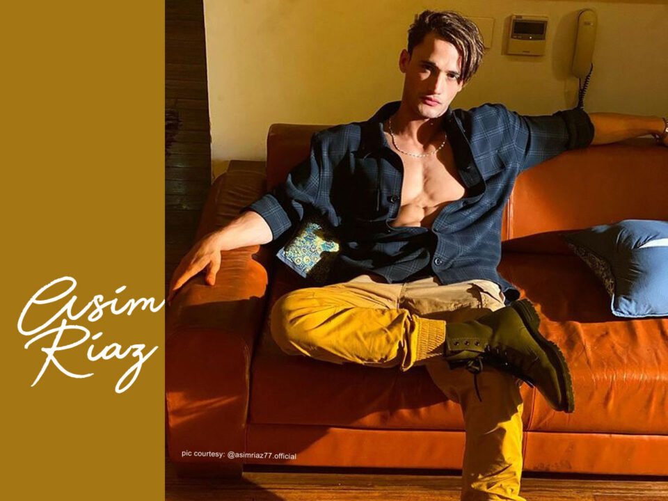 asim riaz flaunts his casual look wearing in dark blue shirt and mustard yellow pants