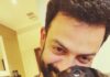 Malayalam star Prithviraj Sukumaran with his pet