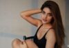 Nidhhi Agerwal in black singlet