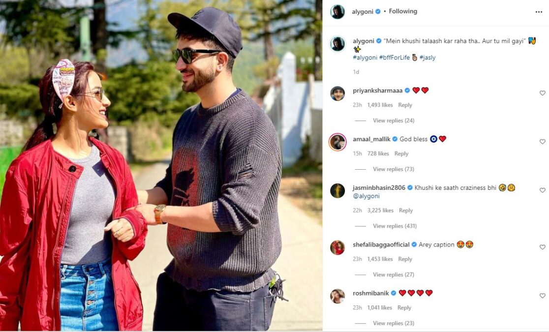 Aly Goni And Jasmin Bhasin Lost In Each Other’s Eyes In The Latest Romantic Picture 1 aly goni and jasmin bhasin