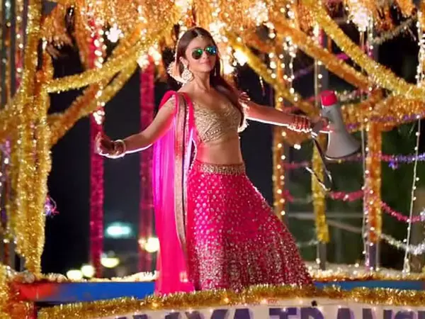 alia bhatt adds funk in a shocking pink lehenga set to the traditional bridal look. she donned this avatar in 'humpty sharma ki dulhaniya'.