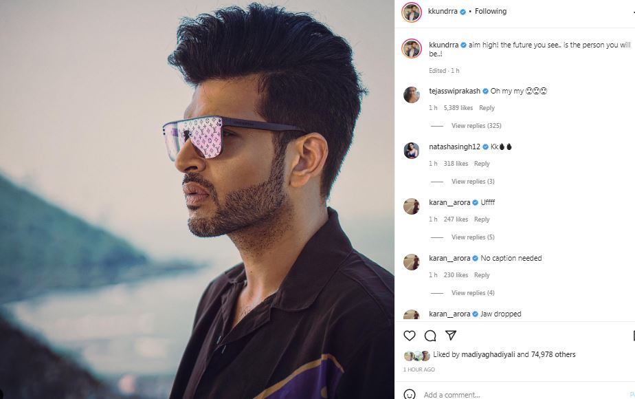 Tejasswi Prakash'S ‘Oh My My' Comment On Karan Kundrra’s Latest Picture 1 karan kundrra