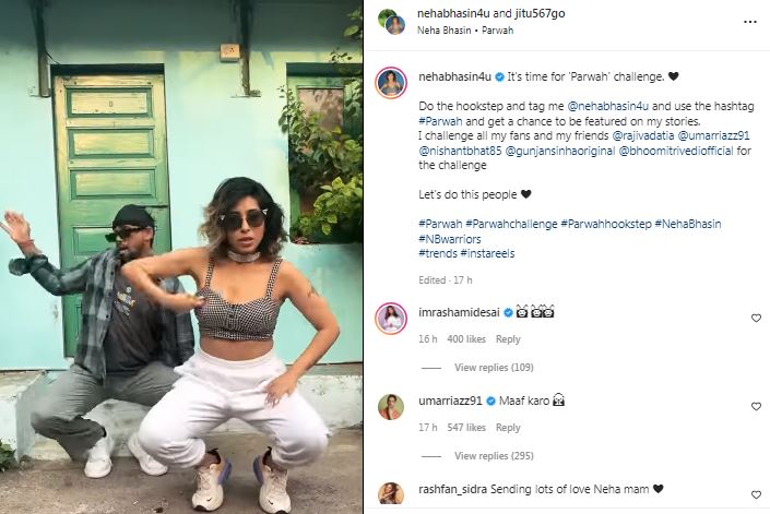 Neha Bhasin Ask Her Friends To Do 'Parwah' Challenge; Umar Riaz Has The Perfect Reply For This 1 neha bhasin
